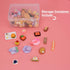 100Pcs Miniature Food with Storage Box Mini Food Miniature Doll House Accessories Small Resin Doll Food Dollhouse Food Set for Pretend Play Kitche...