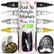 4 Dual Tip Acrylic Paint Pens - Fine Tip & Medium, Permanent & Waterproof - Acrylic Paint Markers for Rock Painting, Canvas, Wood, Ceramic, Glass,...