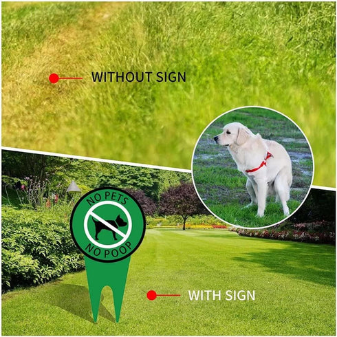 Please Keep Off Grass Dog Sign,Stop Dogs from Pooping or Peeing On Your Lawn Yard Sign,Politely Reads Please Keep Off Grass, Protect Your Property...