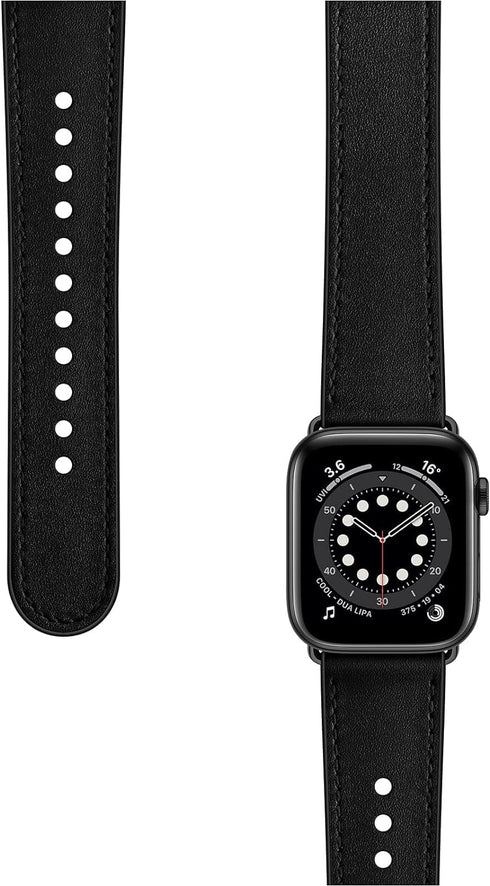 OUHENG Compatible with Apple Watch Band 49mm/46mm/45mm/44mm/42mm, Genuine Leather Bands Strap for iWatch Ultra 2/1 SE Series 10 9 8 7 6 5 4 3 2 1 ...