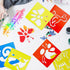 24 Pieces Stencils for Kids 5.9 x 5.5 Inches Drawing Stencils Chalk Stencils Large Washable Animal Themed Primary Shape Template for Kids Toddlers...
