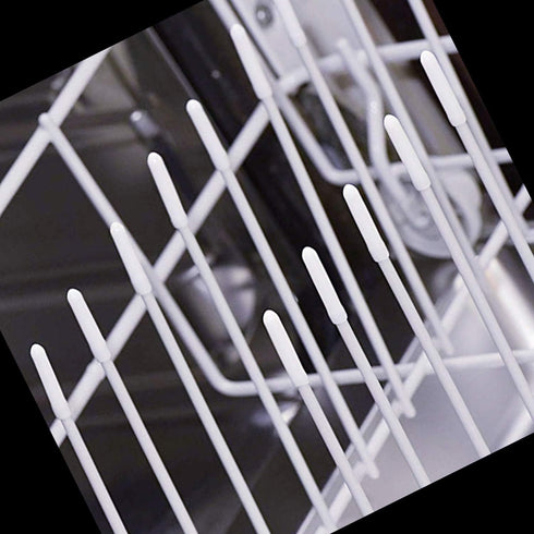 YouU 200 Pcs Universal Dishwasher Rack Tine Prong Repair End Cover Caps, Extra Long 1 inch Round Tips, Just Push on to Repair (White/200 pcs)