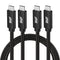 USB C to USB C Cable (2Pack, 100W, 3FT), Nylon Braided 3.2 Gen 2 USB-C Cable, 20Gbps Fast Charging Cable - Black...