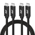 USB C to USB C Cable (2Pack, 100W, 3FT), Nylon Braided 3.2 Gen 2 USB-C Cable, 20Gbps Fast Charging Cable - Black...
