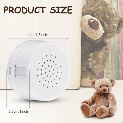 3 Pcs Voice Recorder for Stuffed Animal, Voice Recorder Box Stuffed Bear Mini Voice Recorder Device, DIY Custom Voice Message Toy Voice Recorder f...
