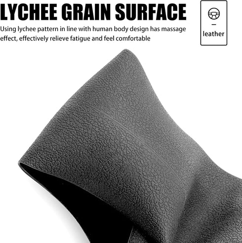 1 PC D Shape Steering Wheel Cover, All Seasons Universal Silicone Car Steering Wheel Protector, Stylish Non-Slip Fit for 15 Inch Flat Bottom Steer...