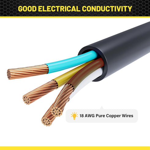 Oyviny Vehicle-Side 4-Pin Flat Trailer Wiring Harness 5 Feet Heavy Duty 4 Pin Female Trailer Connector 18AWG Pure Copper Wire W/PVC Jacketed Cable...