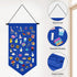 Kunyeah Wall Hanging Brooch Organizer Storage Case Colorful Canvas Pin Board Stand Enamel Pin Badge Hanging Holder Display Banner Earrings Collect...