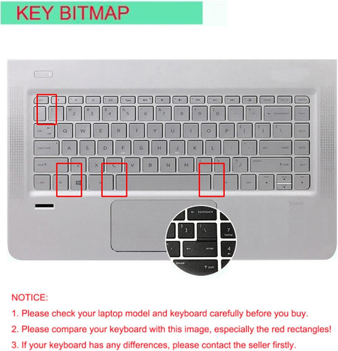YYubao Silicone Keyboard Skin Compatible with 14" HP Pavilion 14-ab 14-ac 14-ad 14-an, HP Stream 14-ax, HP Envy 14-j0 Series, 14-ab010 14-ab166us ...