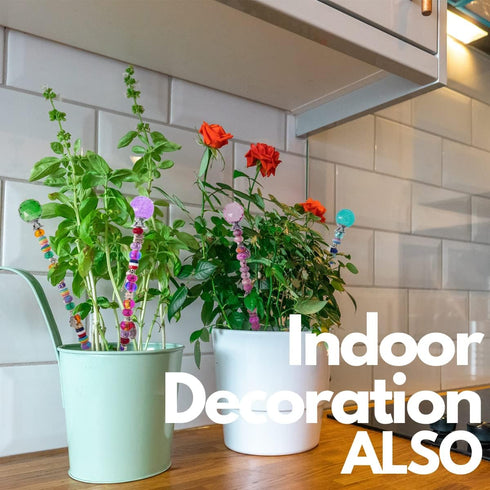 Beaded Garden Stakes, Garden Stake Crafts for Kids, Fairy Garden Stakes Accessories with Beads, Fairy Sticks for Garden Craft Supplies, Garden Art...