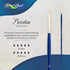 Silver Brush Limited 19010 Bristlon Flat Artist Brush for Acrylic and Oil Painting, Size 0, Long Handle...