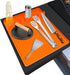 Silicone Griddle Tools Mat for Blackstone,Grill BBQ Caddy Utensils Holder, 3 in 1 Spatula Mat with Drip Pad,Blackstone Griddle Accessories,Orange...