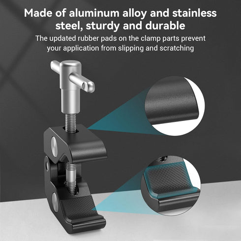 SMALLRIG Super Clamp with 1/4 and 3/8 Thread for Cameras, Lights, Umbrellas, Hooks, Shelves, Plate Glass, Cross Bars, etc - 735...