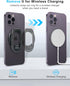 ?2024 Upgraded? Mag Safe Phone Ring Holder, SUPERONE Adjustable Magnetic Kickstand & Removable Phone Grip Compatible with Wireless Charging Only f...