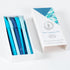eco-friendly pen - crafted from 100% recycled paper, plastic-free, black Ink, pack of 10, Blue Lagoon set...