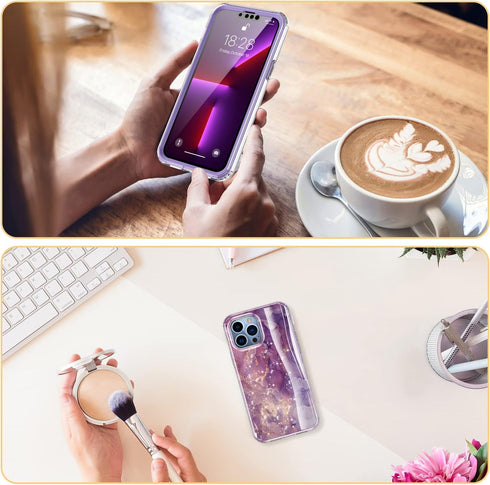 Esdot for iPhone 13 Pro Max Case with Built-in Screen Protector,Military Grade Cover with Fashion Designs for Women Girls,Protective Phone Case 6....