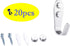 FGen 20pcs Stainless Steel Hanging Hooks - Solid Hooks for Family Hotel Bathroom Accessories...