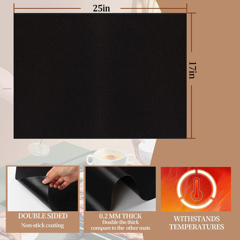 Grill Mats for Outdoor Grill, BBQ Grill Cooking Mat, BBQ Grilling Mat, Non Stick Grill Sheets 17" X 25"?5 Pack...