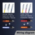 Motorcycle Indicators Flowing Turn Signal Lights Motorbike Turning Indicators Daytime Running Lights Brake Lights 12V for Motorcycle Motorbike(Pac...