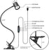 Dott Arts Desk Lamp,USB Clip On Light with 3 Color Modes,LED 10 Levels Brightness Reading Light, 360°Gooseneck Book Light,Eye-Care Reading Lamp fo...