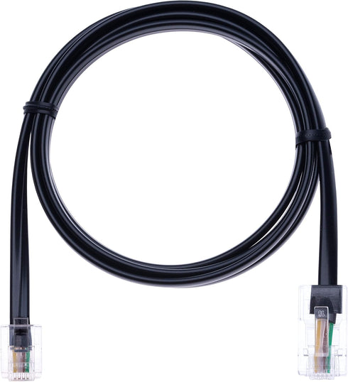 2m RJ11 to RJ45 Cable RJ11 to RJ45 Cable Phone Telephone Cord RJ11 6P4C to RJ45 8P8C Connector Plug Cable for Landline Telephone (Black)...