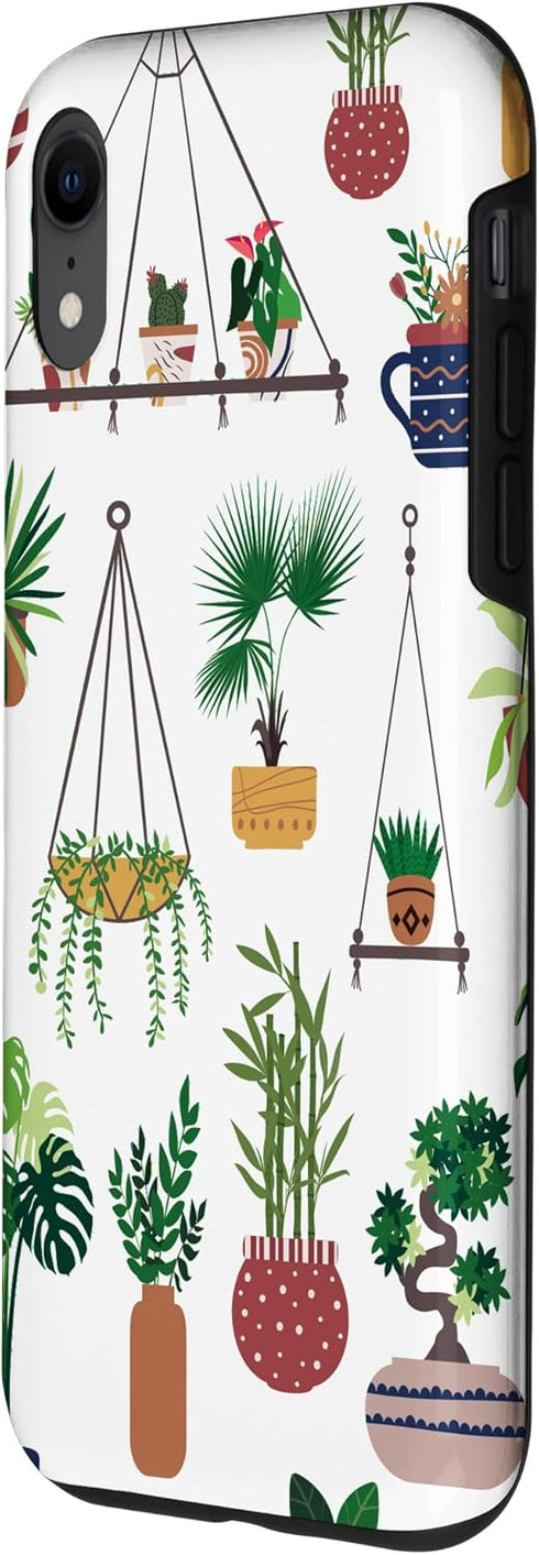 iPhone XR Indoor and Outdoor Plant Illustrations | Boho Nature Art Case...