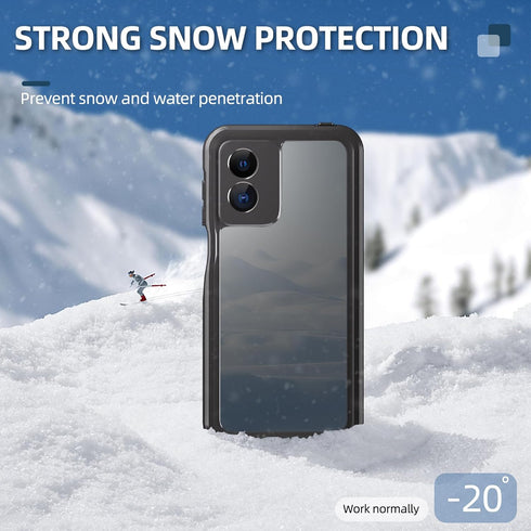 Clear Case for Motorola Moto G Play 4G 2024 Case Waterproof Full Body Protective with Built-in Screen Protector Dustproof Shockproof Underwater Ph...