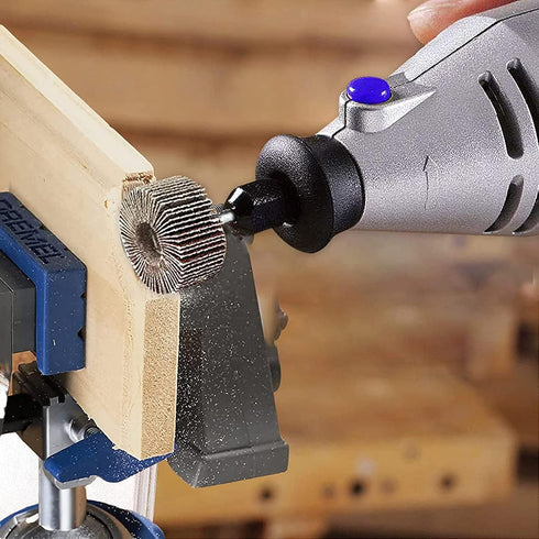 40 Pcs 1/8” Shank Flap Wheels Set, 10pcs of Each 60/80/120/240 Grits Abrasive Sandpaper Flap Sanding Wheel Grinding Head Rotary Tool for Grinding ...