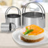 Biscuit Cutter Set,5-Piece Stainless Steel Round Cookie Cutter Set with Handle-Smooth,Multi-purpose Baking Tools...