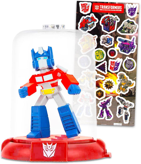 Transformers Domez Action Figure Set - 1 Pc Transformers Office Decor Bundle with 2” Transformers Figurines Optimus Prime Plus Stickers | Transfor...