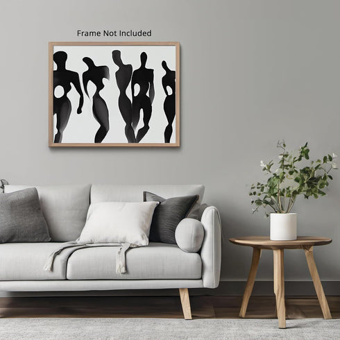 Posterizer 1 pcs-strange shadow figures-Abstract & Modern Art-Fantasy & Fiction Art-Gift for Art Lovers-Living Room Bedroom Decor- UNFRAMED Wall A...