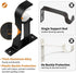 KOLAKO 4 Pack Curtain Rod Bracket, Heavy Duty Curtain Rod Holders Single Decorative Rod Hooks Hanger for 1 Inch Drapes Rod, Black...
