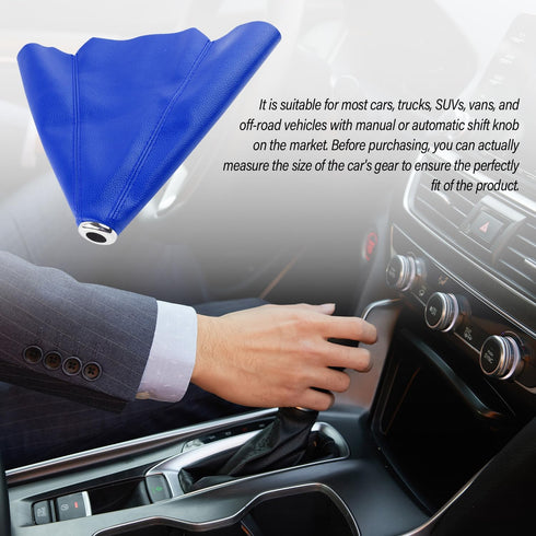 Car Shift Boot,Leather Gear Shift Cover Car Accessories Interior Decoration,Universal Dustproof Gear Shifter Cover Fits Car Truck SUV with Manual/...