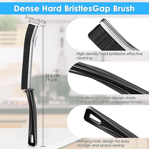 2 Pcs Hard Bristle Crevice Cleaning Brush Grout Cleaner Brush Scrub Brush for Shower Tile Toilet Brush Window Crevice Cleaning Tool for Blind Base...