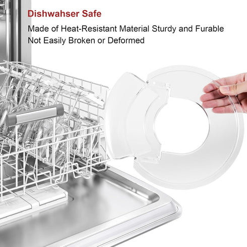 Pouring Shield for KitchenAid-Secure Pouring Shield with Removable Pour Spout for KitchenAid 4.5-5 Quart Tilt-Head Stand Mixers, Splatter Guard Fi...
