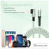 Coil Lightning to USB-C Cable 8ft to 2ft 90 Degree Right Angle Ultra-Strong Mfi Certified Fast Charging Cord Sage......