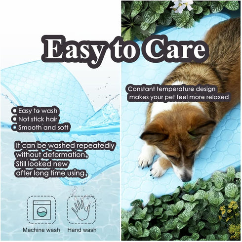 Dog Cooling Mat, Pet Cooling Mat for Dogs Cooling Blanket for Dogs Dog Cooling Pad for Kennels, Crates, Cars, Indoor & Outdoor Ice Silk Cooling Ma...