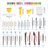 Glarks 28Pcs Carving Modeling Clay Sculpting Tools Set Including Plastic Modeling Tools, Dual-End Dotting Clay Tools, Ball Stylus, Silicone Tip Pe...