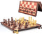 10 Inches Enhanced Magnetic Chess Set, Foldable Chess Board, Travel Chess Game of Exquisite Craftsmanship, Suitable for All Ages Chess Set...