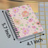 Yansanido Spiral Notebook, 4 Pcs A6 Flower Design Thick Hardcover 8mm Ruled 4 Color 80 Sheets -160 Pages Journals for Study and Notes (A6-4pcs flo...