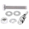 Bolt Dropper Nuts and Bolts Set - Stainless Steel Hex Head - Set of 10 - Set includes Bolt, Nut, 2 Flat Washers, & Spring Washer - Corrosion-Resis...