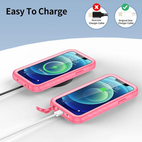 SPORTLINK Compatible with iPhone 12 Pro Waterproof Case - Full Body Shockproof Dustproof Phone Screen Protector Rugged Waterproof Case for iPhone ...