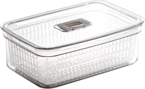BINO | Produce Saver - 15.2 Cup/3.6L | Fridge Storage Containers for Fruits and Vegetables | Vegetable Storage with Adjustable Air Vent, Removable...