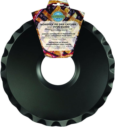 R&M International Non-Stick 12.25" Pie Drip Catcher and Oven Guard...