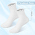 Ruffle Crew Socks, Cute Ruffled Ankle Socks for Women Girls, Cotton Knit Lettuce Frilly Socks Athletic Socks...