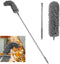 Gutter Cleaning Brush Roofing Tool with Telescopic Extendable Telescopic Pole 8.6ft Guard Cleaner Tool Easy Remove Leaves and Debris from The Grou...