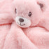 Bear Baby Security Blanket Soft Baby Lovey Fluffy Blanket for Girls Lovie Snuggle Toy Baby Cuddly Bear Stuffed Gift for Newborn Infants Pink 13.5 ...