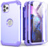 IDweel for iPhone 11 Pro Max Case with Tempered Glass, Hybrid 3 in 1 Shockproof Slim Heavy Duty Protection Hard PC Cover Soft Silicone Bumper Full...