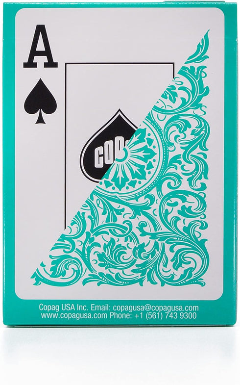 Copag Elite 100% Plastic Playing Cards, Poker Size (Standard) Jumbo Index Single Deck (Green)...