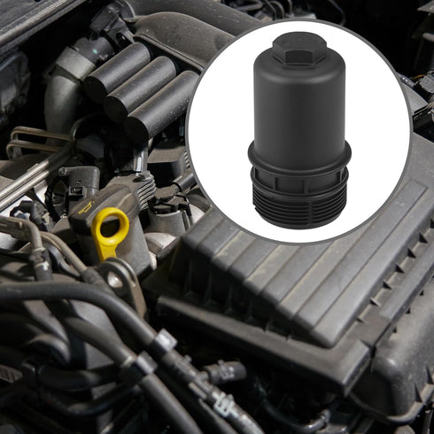 Oil Engine Filter Housing Cap Cover No.06K115408 - Car Oil Filter Housing Cap - for Volkswagen Plastic Black - 1 Pc...
